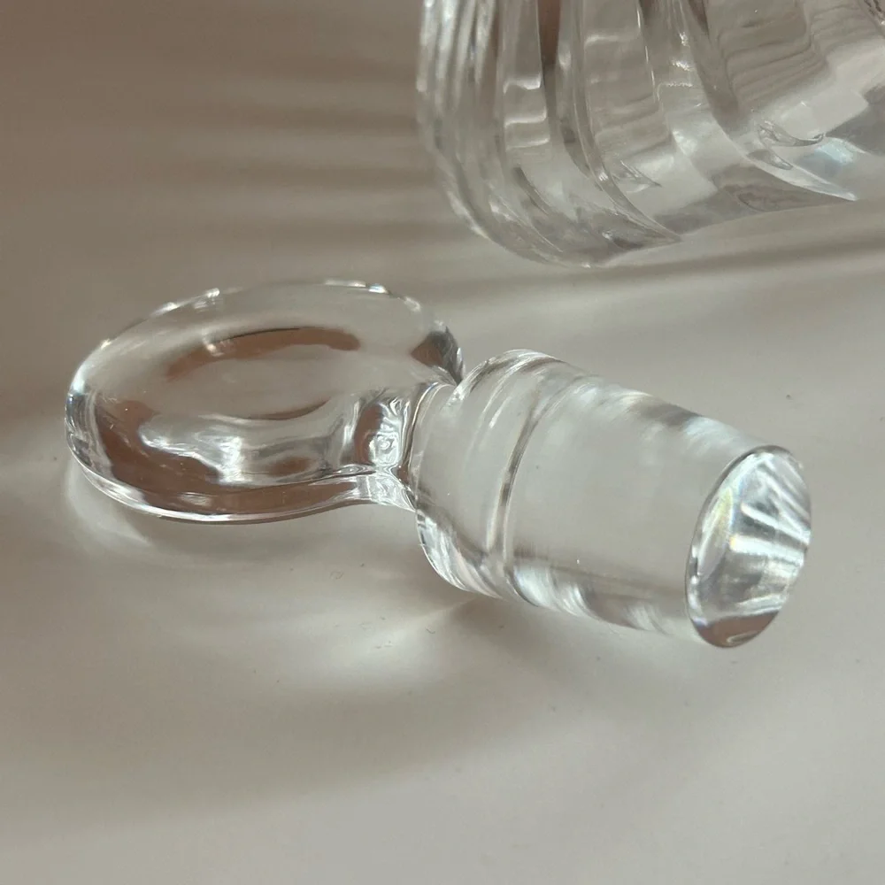 Beautiful Astral Crystal Spin Top Side Tilt Design Wine Decanter